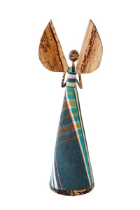 Blue Kikoi Angel in Prayer Holiday Sculpture