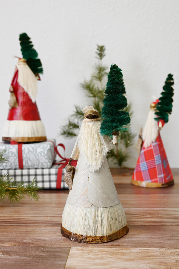 Natural Father Christmas with Sack and Tree