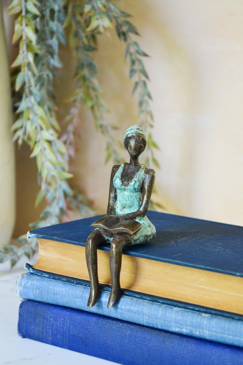 <i>Seaside Scholar</i> Burkina Bronze Sculpture