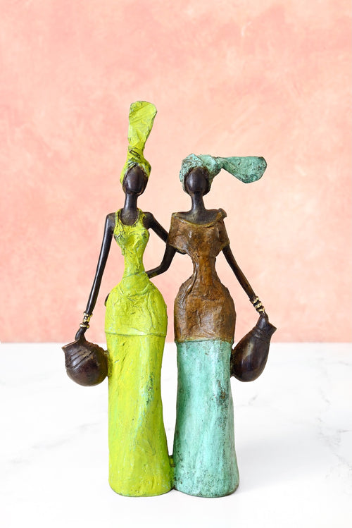 By Your Side Burkina Bronze Sculpture
