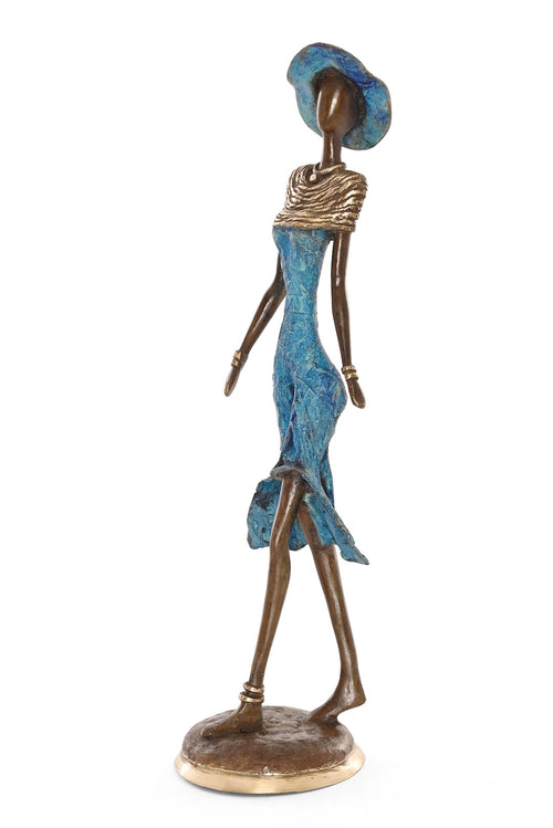 Sapphire Elegance Burkina Bronze Sculpture - Limited Edition