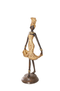 Momentum Burkina Bronze Sculpture in Gold