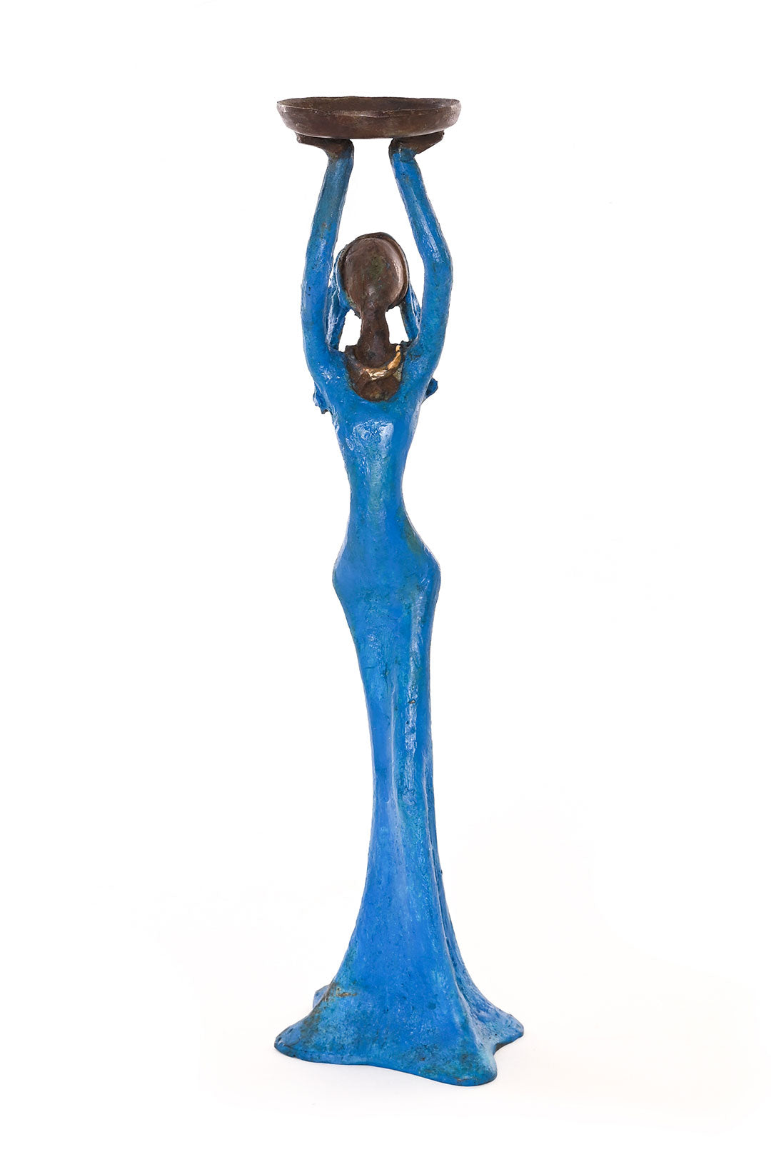Light Bearer Burkina Bronze Candle Stand