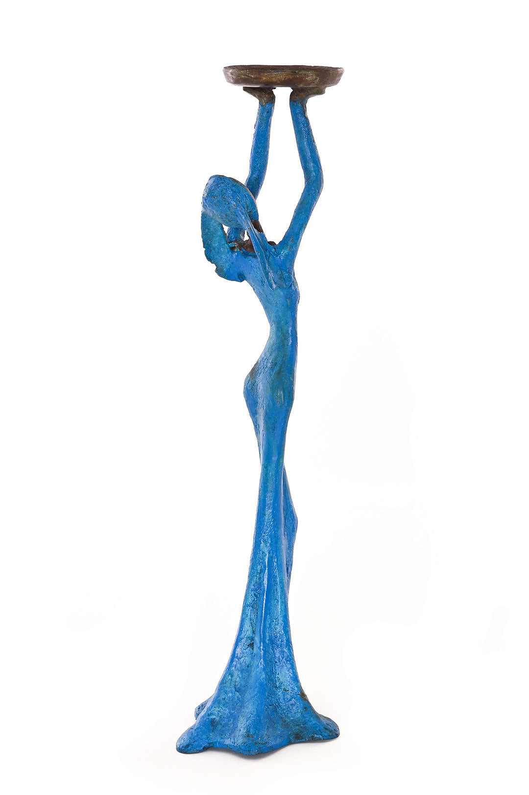 Light Bearer Burkina Bronze Candle Stand