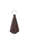 Brown Stamped Leather Key Ring