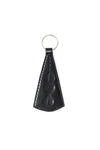 Black Stamped Leather Key Ring