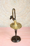 Golden Ballerina in Relevé Burkina Bronze Sculpture