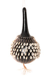 Large Black Calabash Gourd and Cowrie Shell Shekere