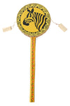Yellow Zebra Print Spin Drum from Kenya