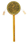 Yellow Zebra Print Spin Drum from Kenya