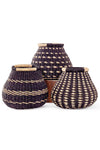 Midnight Ink Pot Baskets with Assorted Patterns