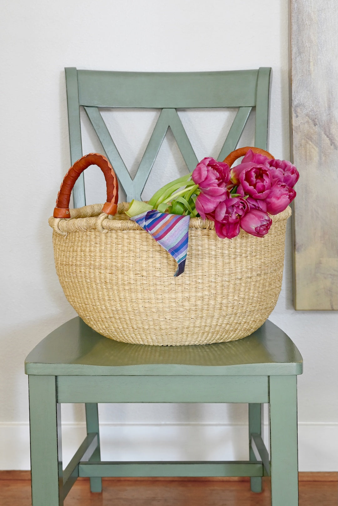 All Natural Double Handle Bolga Basket
