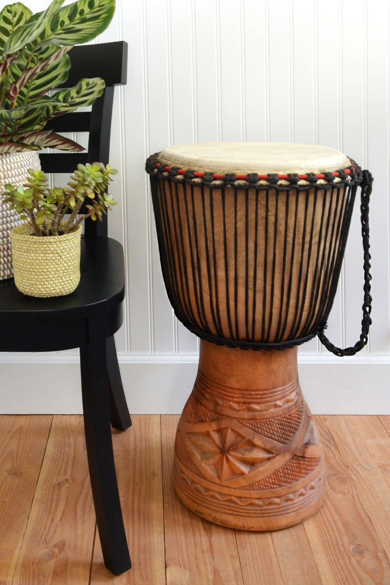 Extra-Large Ghanaian Djembe Hand Drum