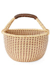 Chestnut and Natural Checked Bolga Basket