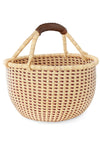 Chestnut and Natural Checked Bolga Basket