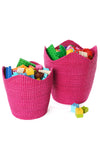 Magenta Elephant Grass Tulip Baskets