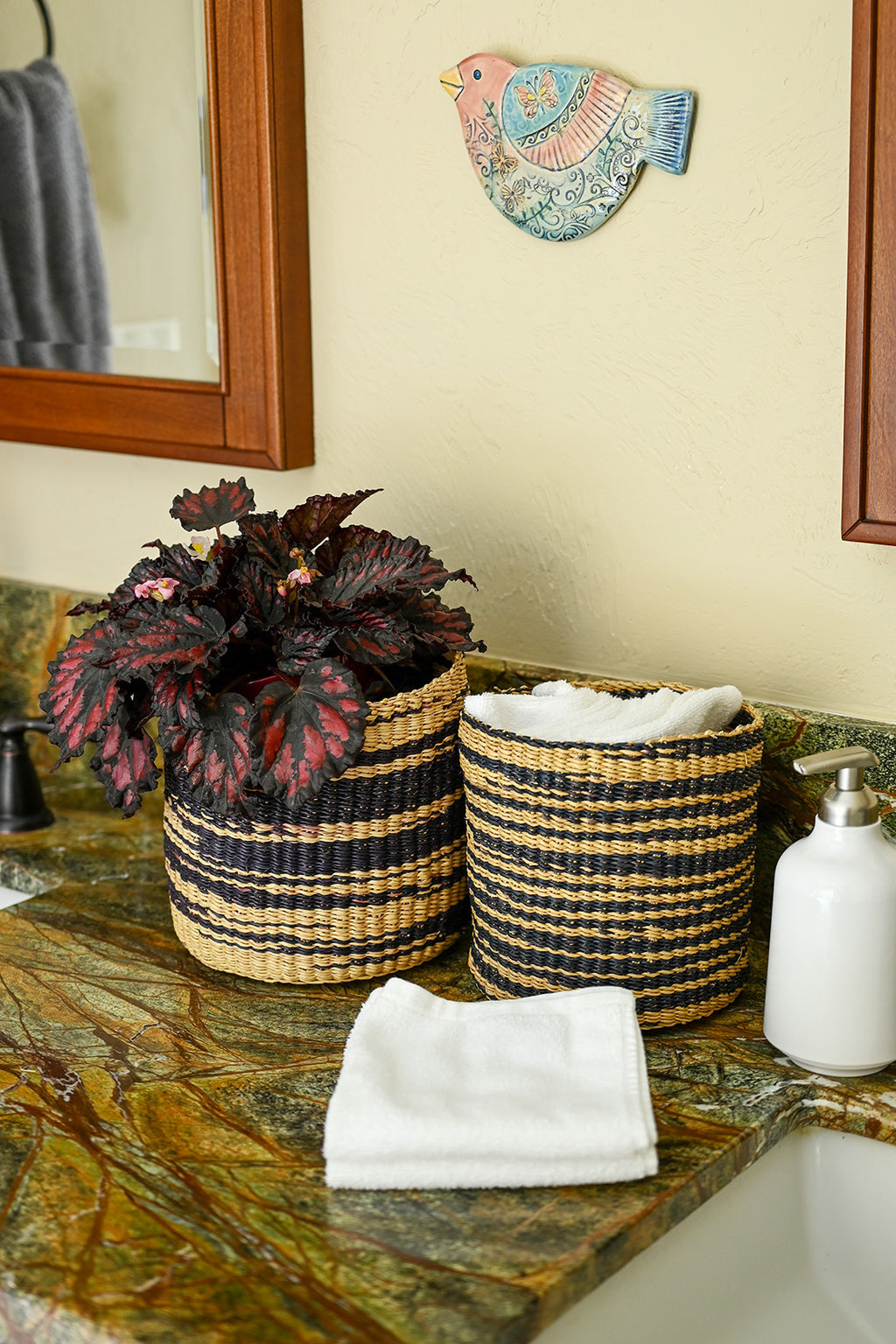 Marled Elephant Grass Nesting Baskets