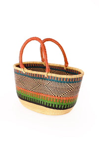 Large Oval Picnic Basket - Assorted Colors and Patterns