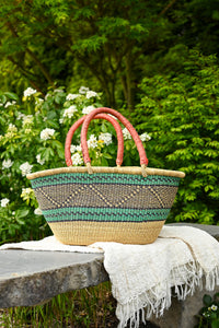 Large Oval Picnic Basket - Assorted Colors and Patterns