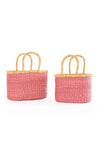 Set of Two Nesting Totes - Pink