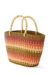 Olive Grove Patterned Grass Tote