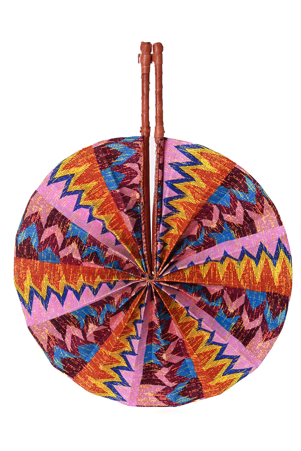XL Ankara Fabric Folding Wall Art Fan