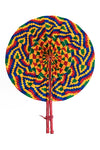 XL Ankara Fabric Folding Wall Art Fan
