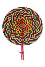 XL Ankara Fabric Folding Wall Art Fan