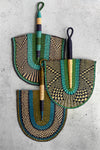 Deep Sea Elephant Grass African Hand Fan