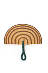 Assorted Elephant Grass Half-Moon Hand Fan