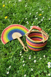 Rainbow Chaser Baby Bolga Basket - Leather Handle