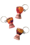 Tiny Wooden Djembe Drum Key Ring
