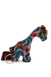 Baduba Fabric Giraffe Keychain in Assorted Patterns