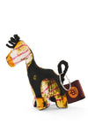 Baduba Fabric Giraffe Keychain in Assorted Patterns