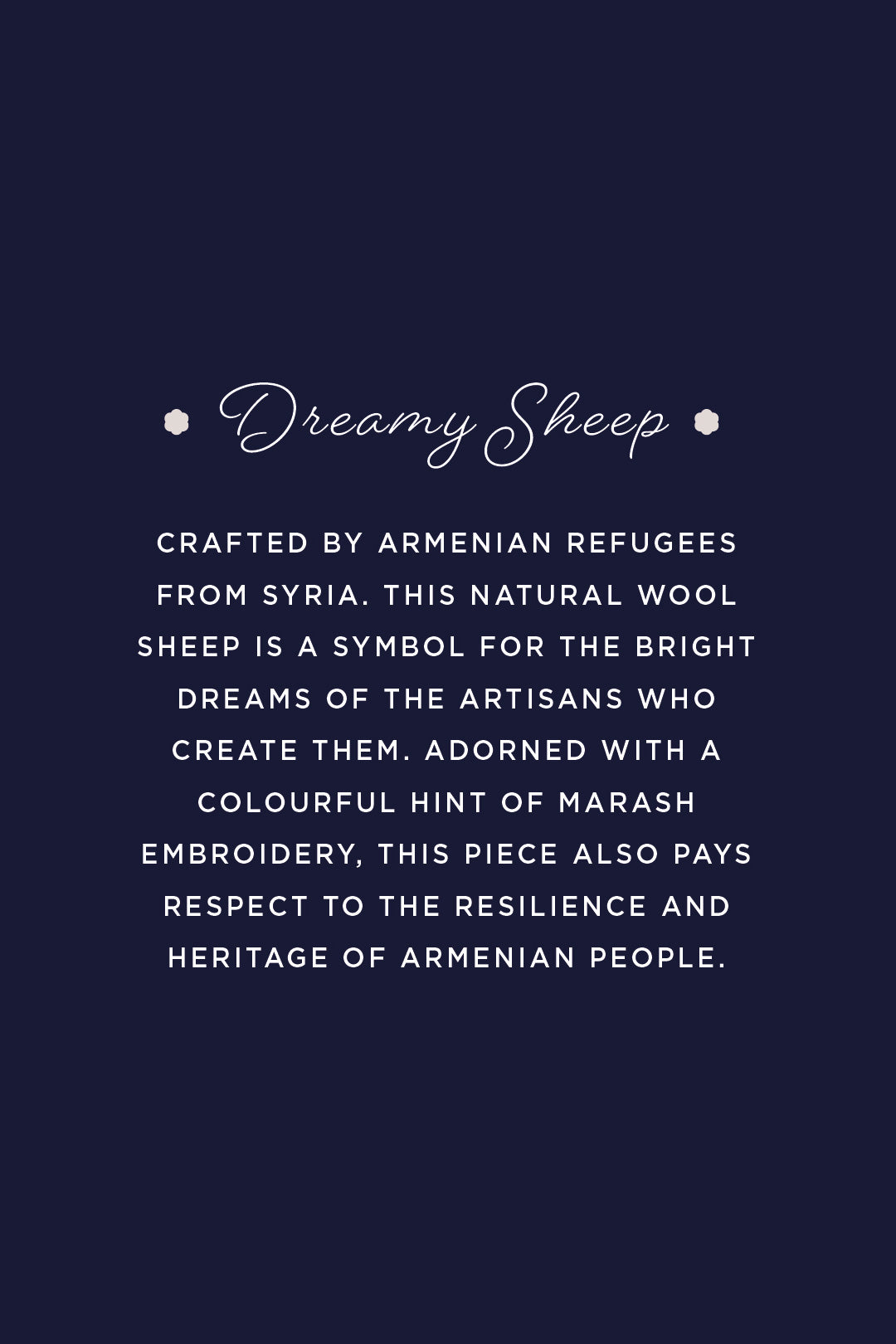 Dreamy Sheep Ornament, Made by Refugees - MADE51