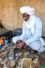 MADE51 Desert Moon Ornament, Crafted by Tuareg Refugees in Niger