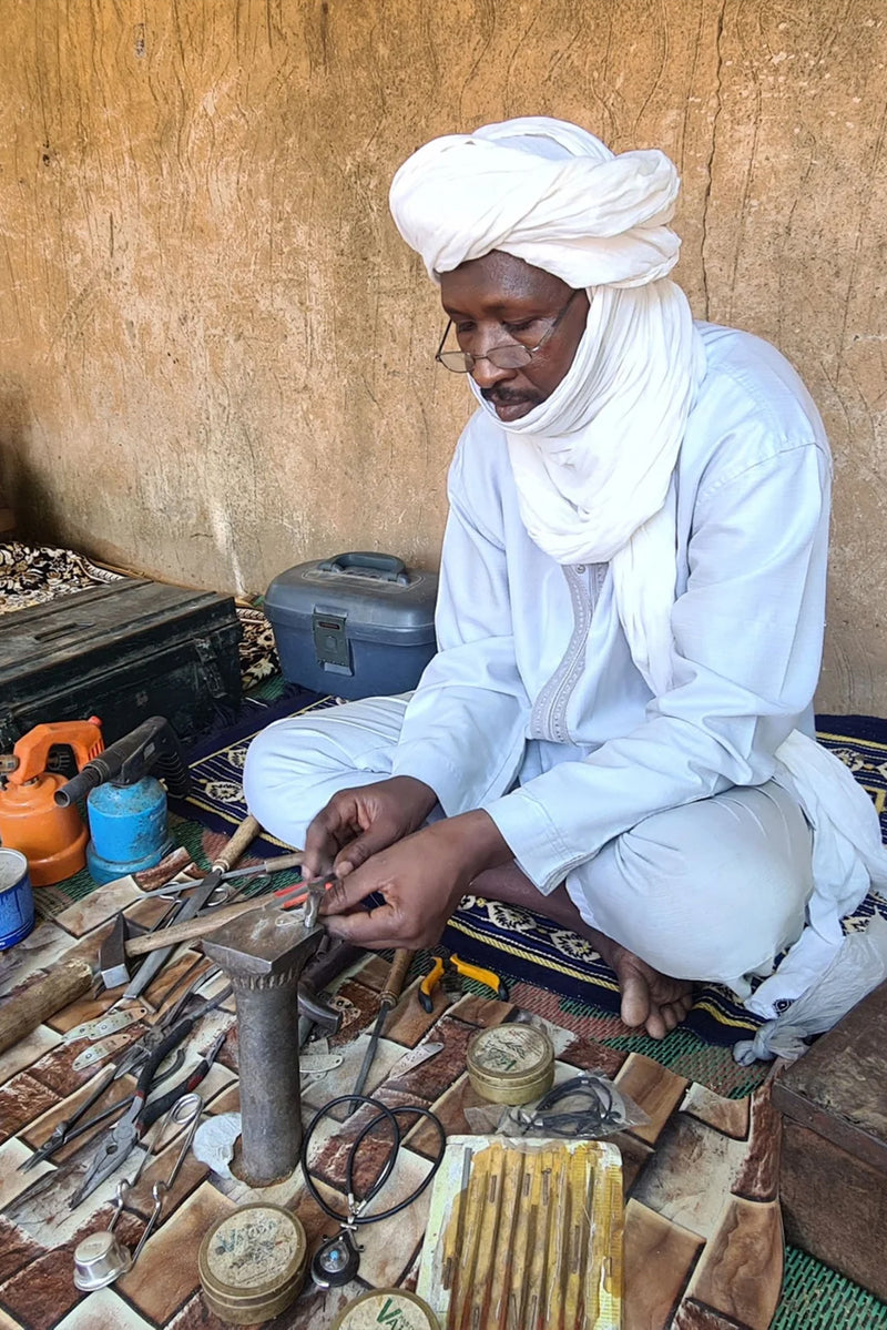 MADE51 Desert Moon Ornament, Crafted by Tuareg Refugees in Niger