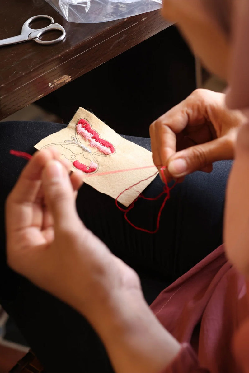 MADE51 Vibrant Butterfly Ornament,  Crafted by Syrian refugees living in Lebanon