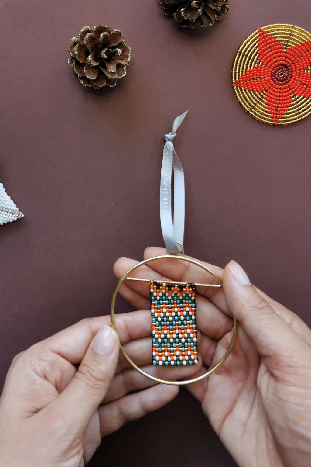 MADE51 Dainty Tapestry Ornament, Crafted by refugees living in Kenya