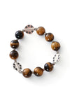 Kenyan Tiger's Eye and Silver Stretch Bracelet