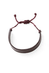 Brown Adjustable Leather Bracelet from Kenya - Wide