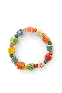 Ceramic Square Bead Zawadi Bracelet