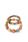 Ceramic Square Bead Zawadi Bracelet