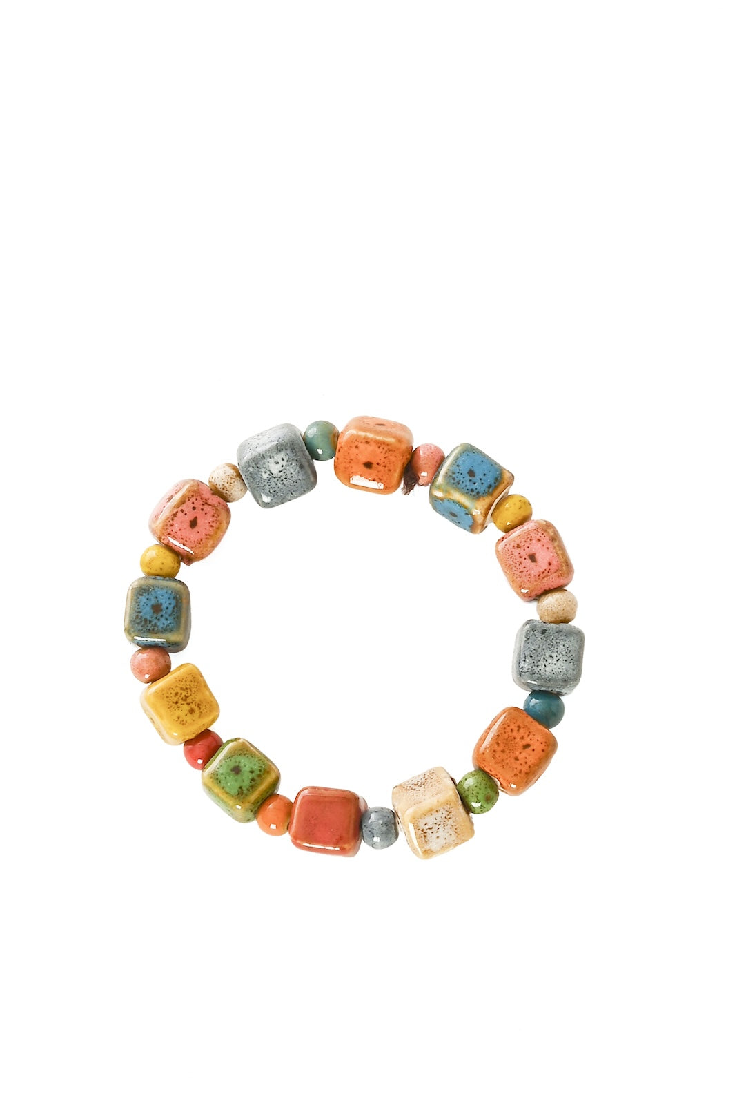 Ceramic Square Bead Zawadi Bracelet