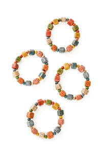 Ceramic Square Bead Zawadi Bracelet