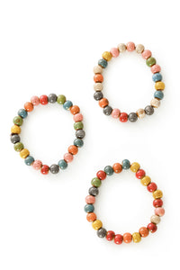 Ceramic Round Bead Zuri Bracelet