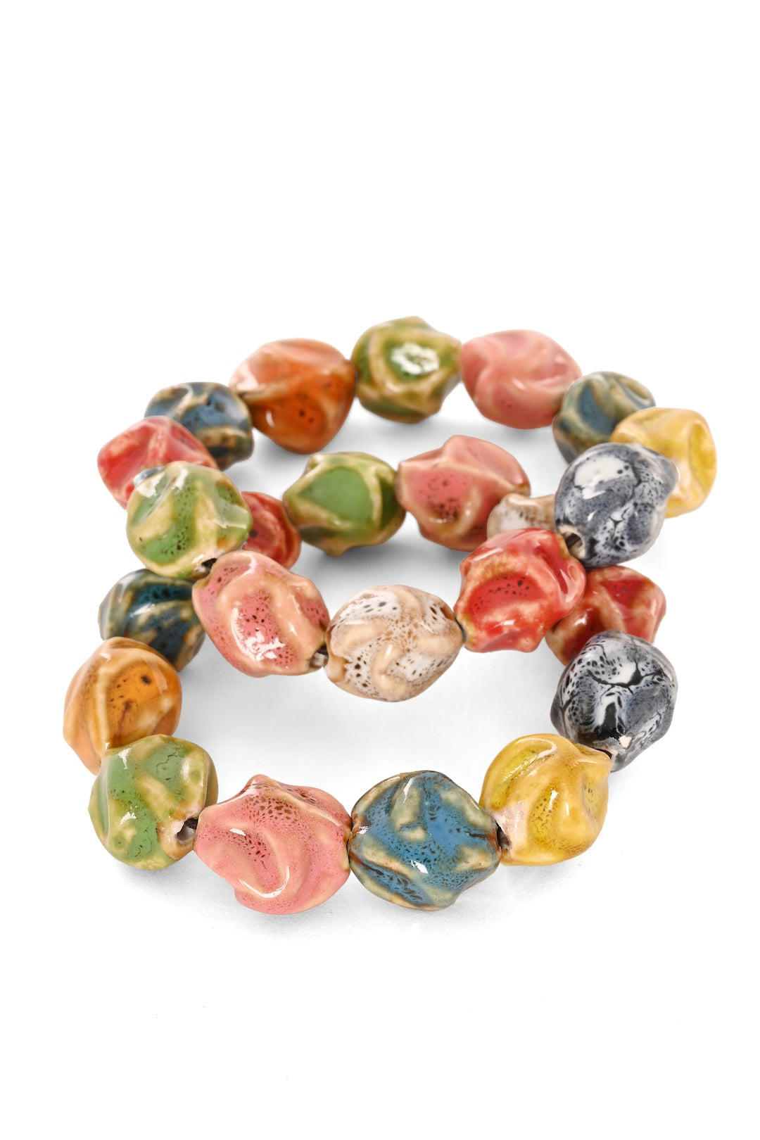 Ceramic Organic Bead Kikaboni Bracelet