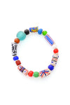 Colorful Krobo Glass Trade Bead Bracelet - Assorted