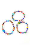 Colorful Krobo Glass Trade Bead Bracelet - Assorted