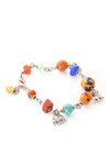 Colorful Beaded Elephant Charm Bracelet